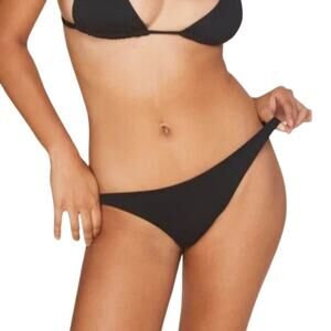 Andie Swim x Demi Moore Tropez Bikini Bottom Solid Black Flat Size XL
